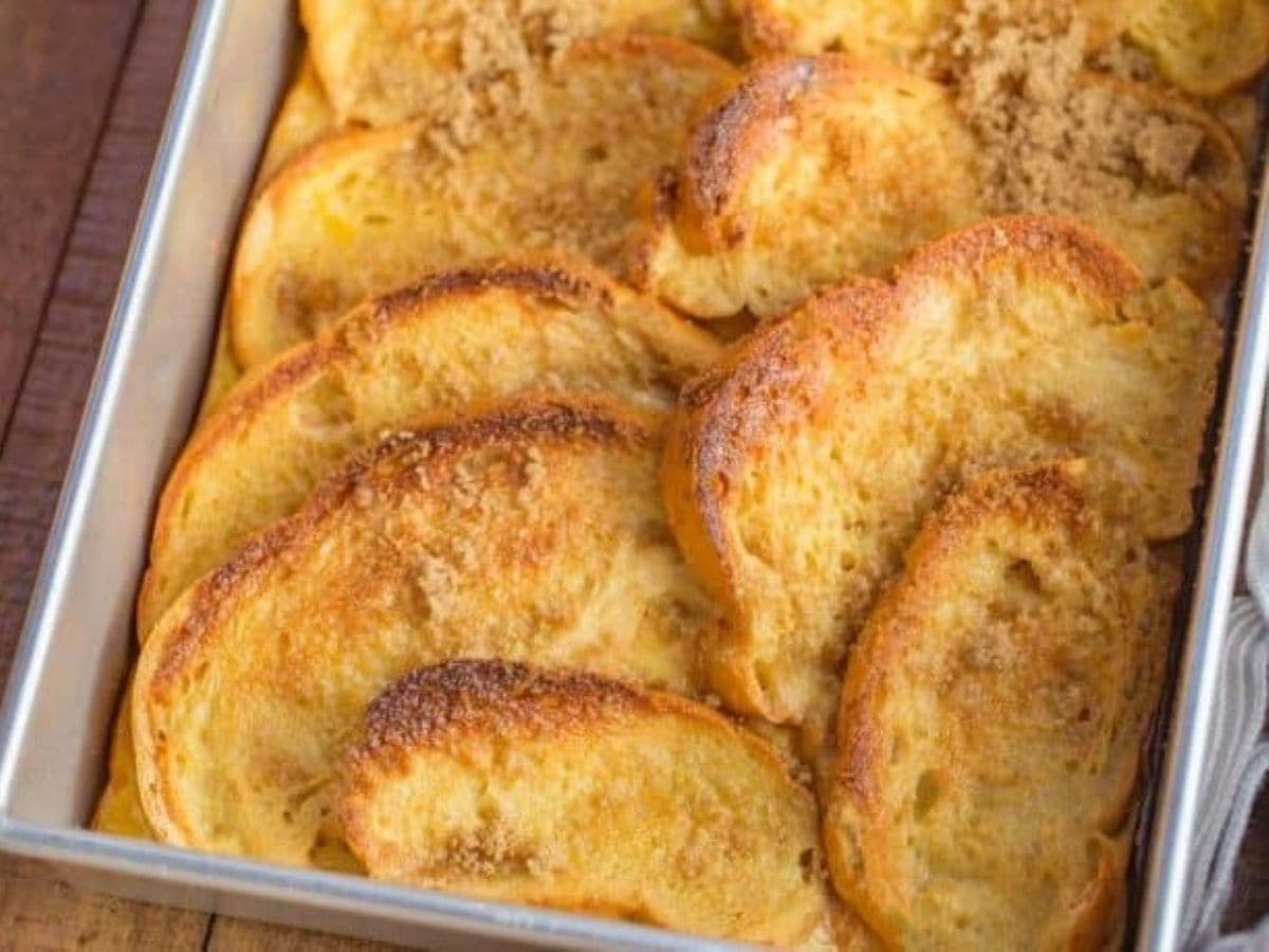 Baked French Toast in a baking pan