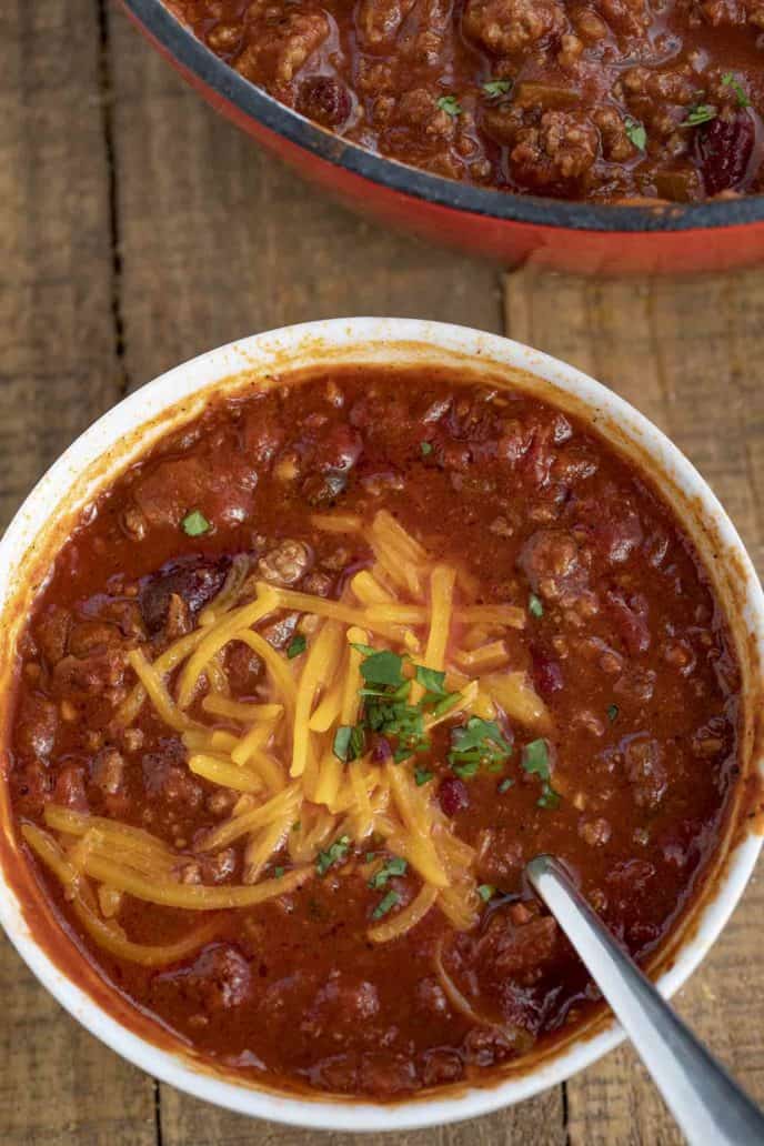 Simple Chili With Ground Beef And Kidney Beans Recipe The Best Classic Chili The Wholesome