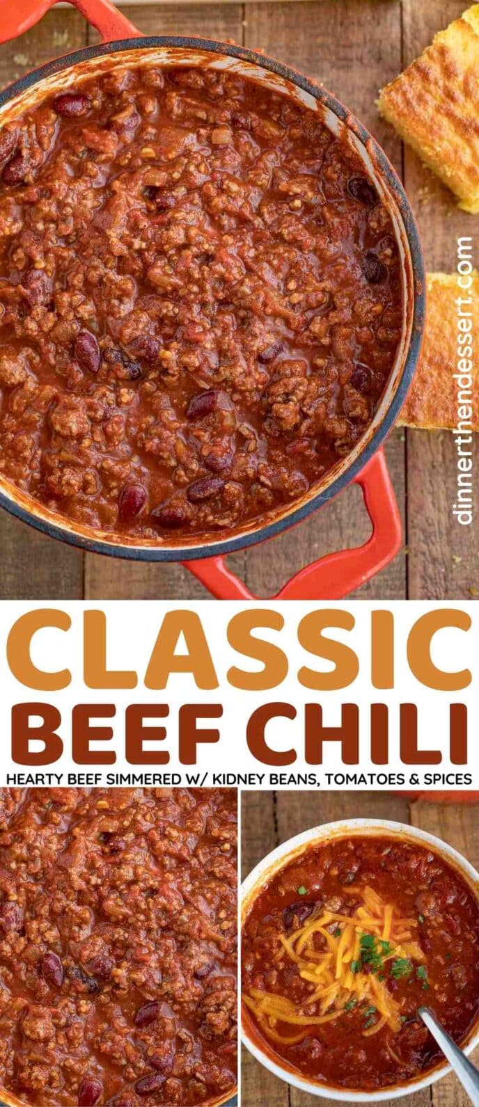 Classic Beef Chili Collage