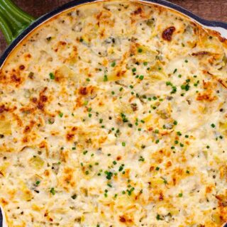 cooked dip in a skillet