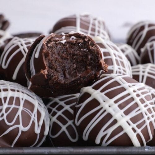 Oreo Balls (Oreo Truffles) on serving tray