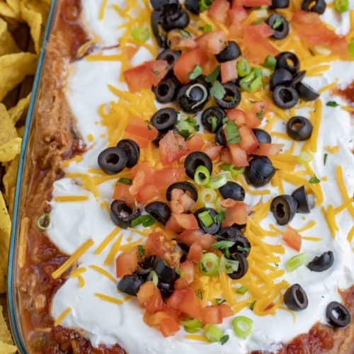 seven layer bean dip