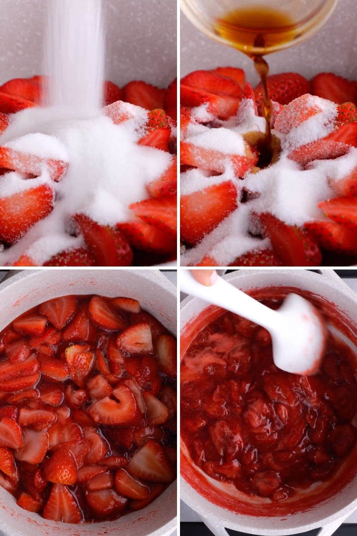 Strawberry Topping Collage