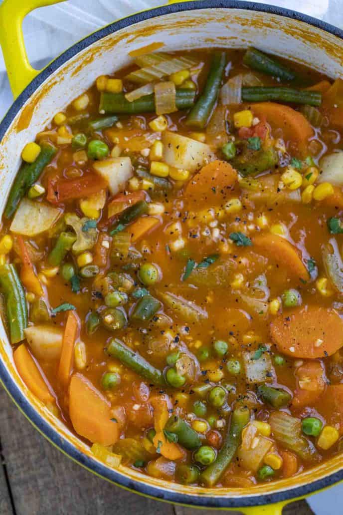 then - Soup Dinner, Vegetable Dessert