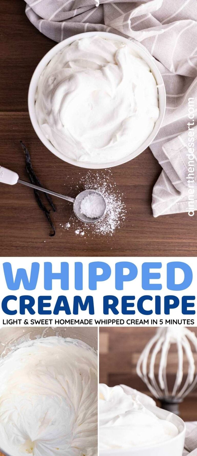 Easy Whipped Cream Recipe [VIDEO] - Dinner, then Dessert