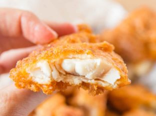 Bite of Beer Battered Cod Fish