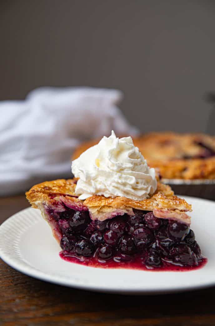 Classic Blueberry Pie with Frozen Blueberries - Always Eat Dessert