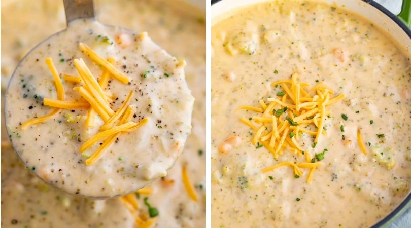 Broccoli Cheese Soup - Dinner, then Dessert