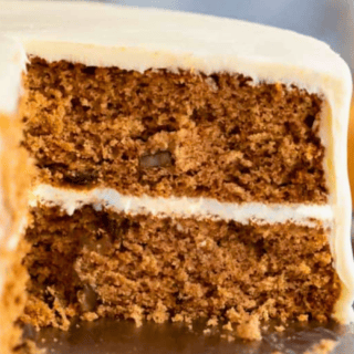 Cross section of two layer cake