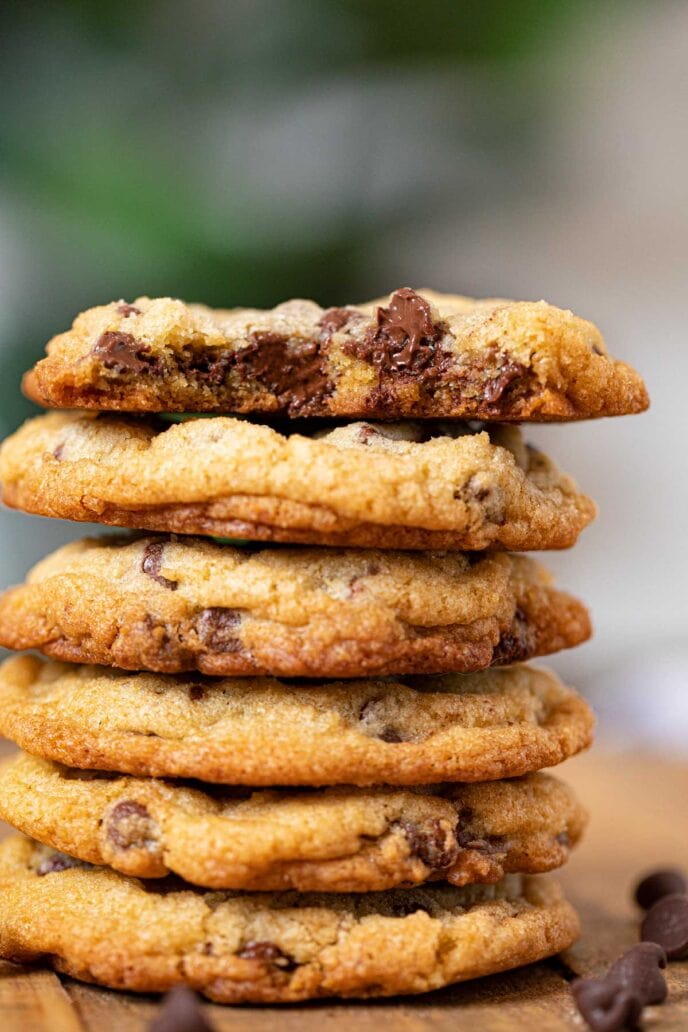 Chocolate Chip Cookies in stack