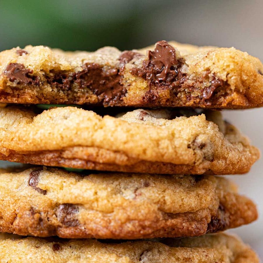 Chocolate Chip Cookies in stack