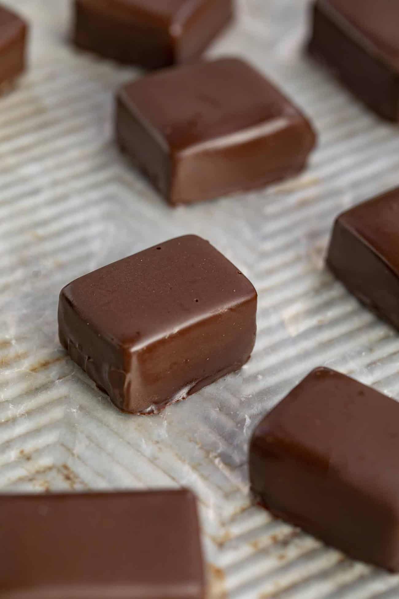 Chocolate Covered Caramels - Dinner, then Dessert