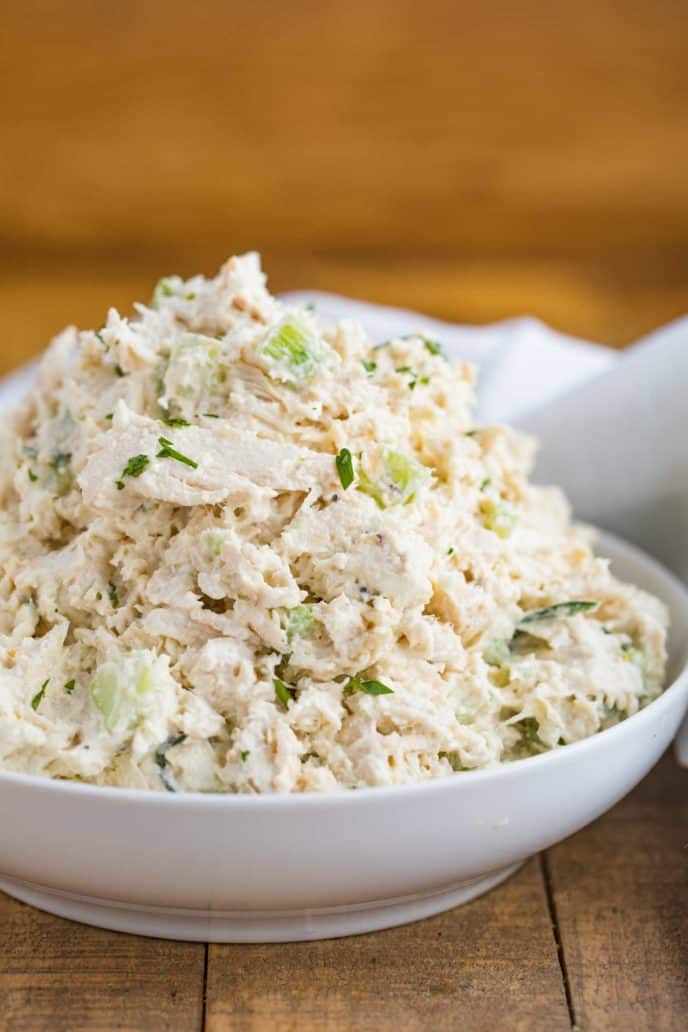 Easy Chicken Salad in serving bowl