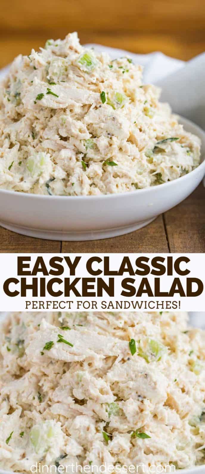 Classic Chicken Salad Recipe [+VIDEO] - Dinner, then Dessert