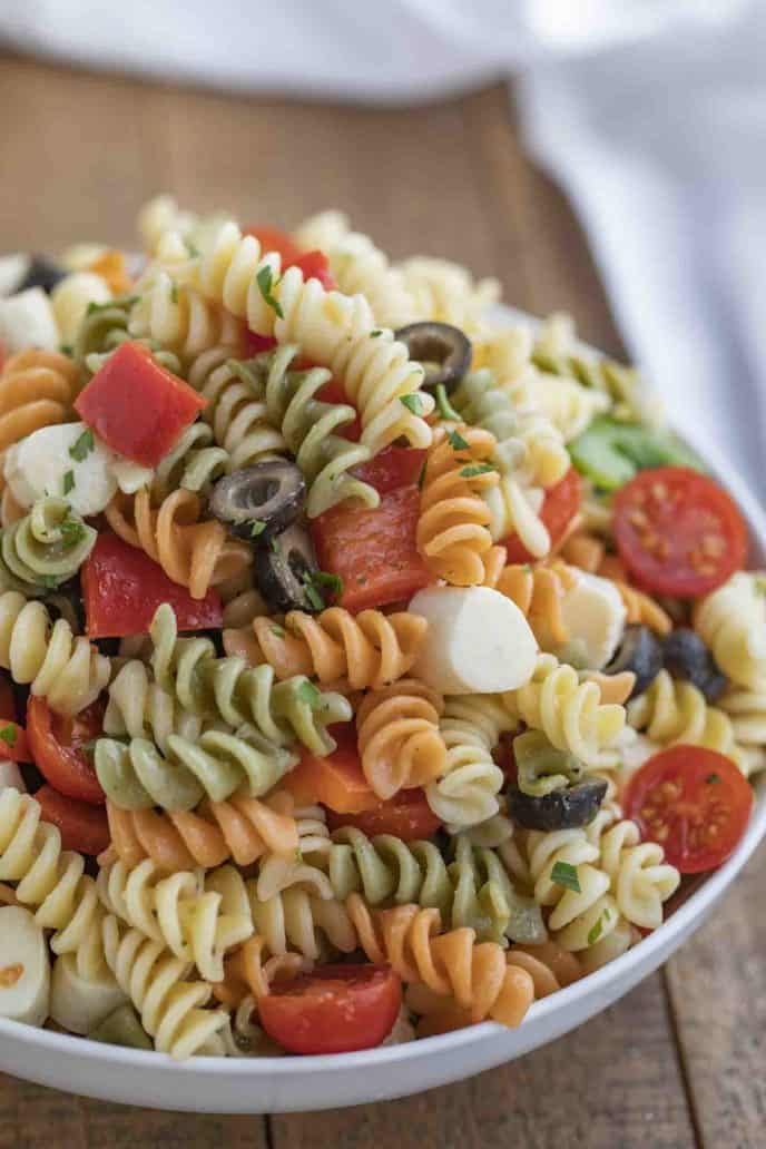 Easy Pasta Salad Recipe VIDEO - Dinner, then Dessert