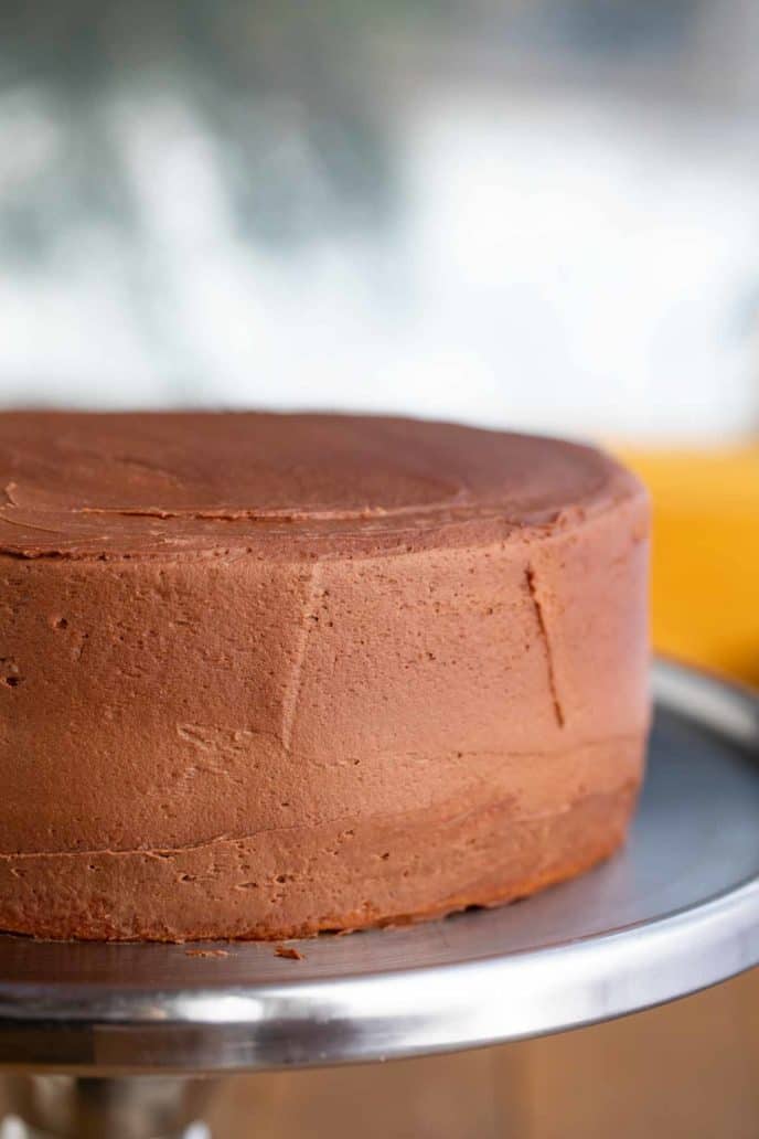 Yellow Cake on cake stand