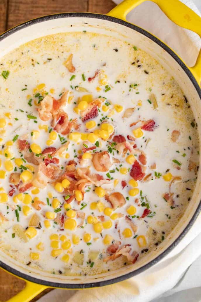 Creamy Corn Chowder with Bacon