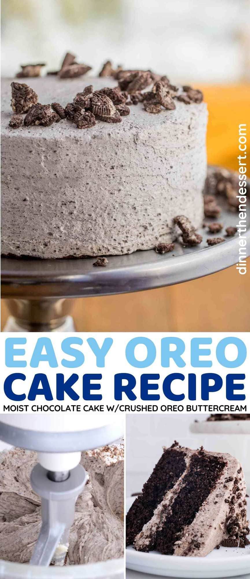 Eggless Oreo Cake with Whipped Cream Frosting Recipe - The Yummy Delights