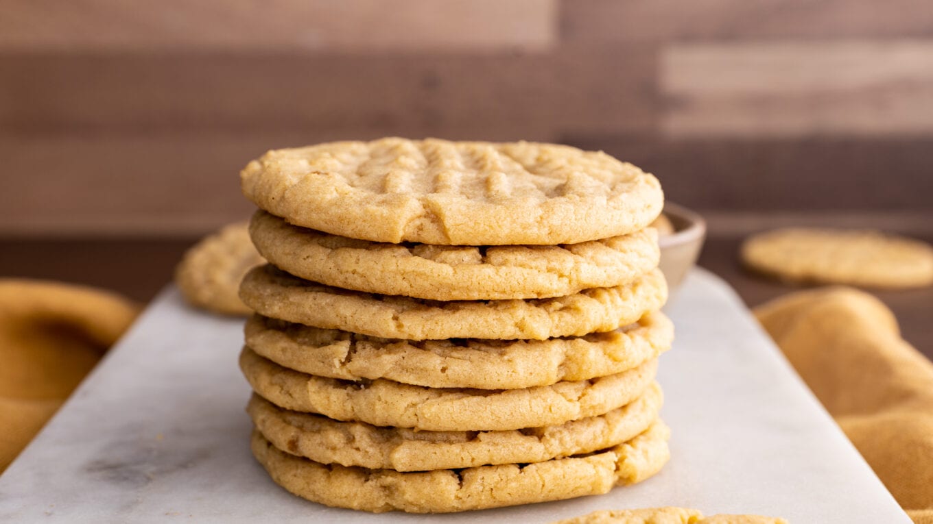 Stack of Peanut Butter Cookies -16x9
