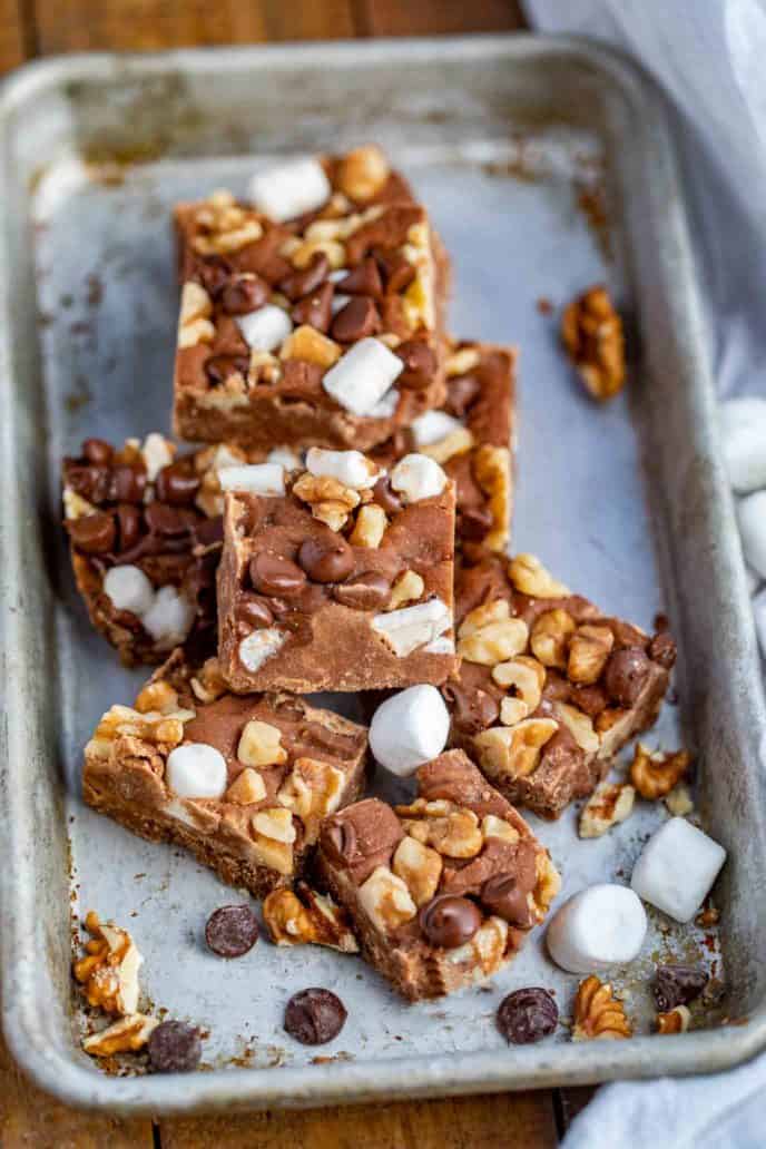 Easy Rocky Road Fudge