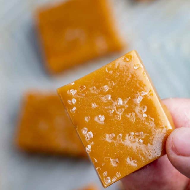 Chewy Salted Caramel Squares