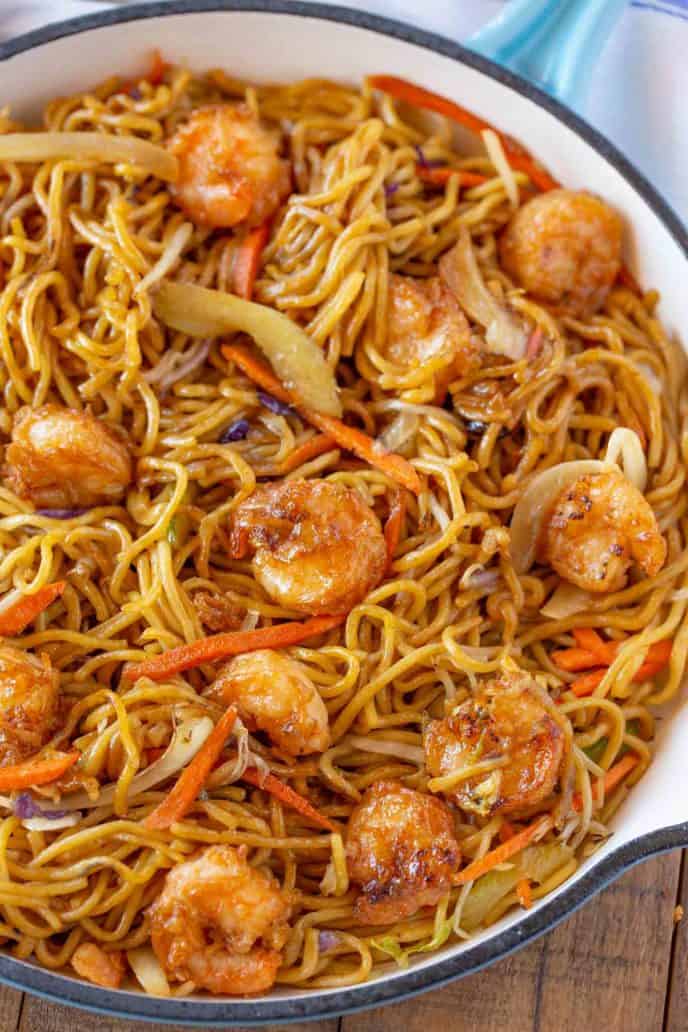 Shrimp Chow Mein - Dinner, then Dessert