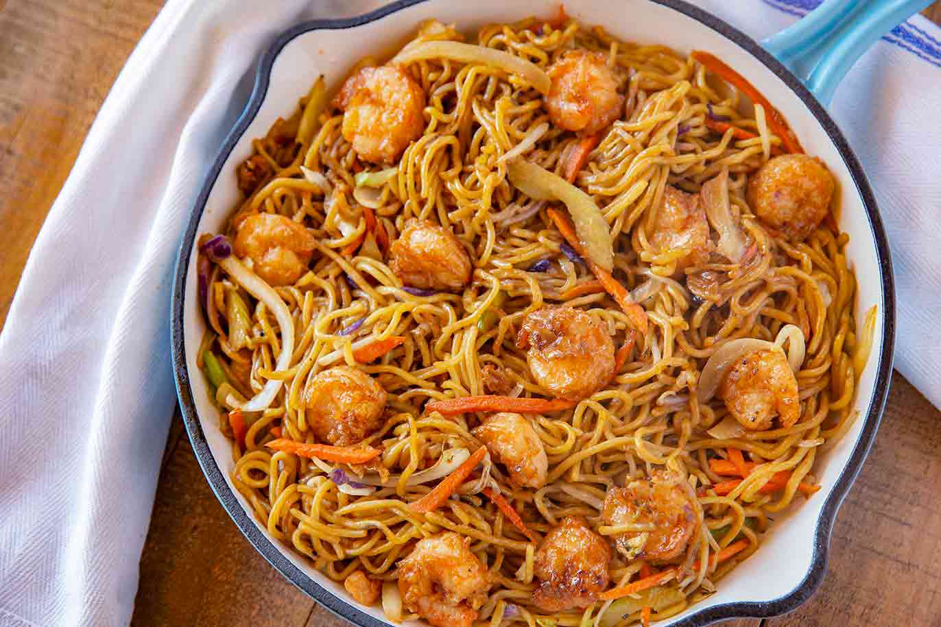 Shrimp Chow Mein Recipe Video Dinner Then Dessert