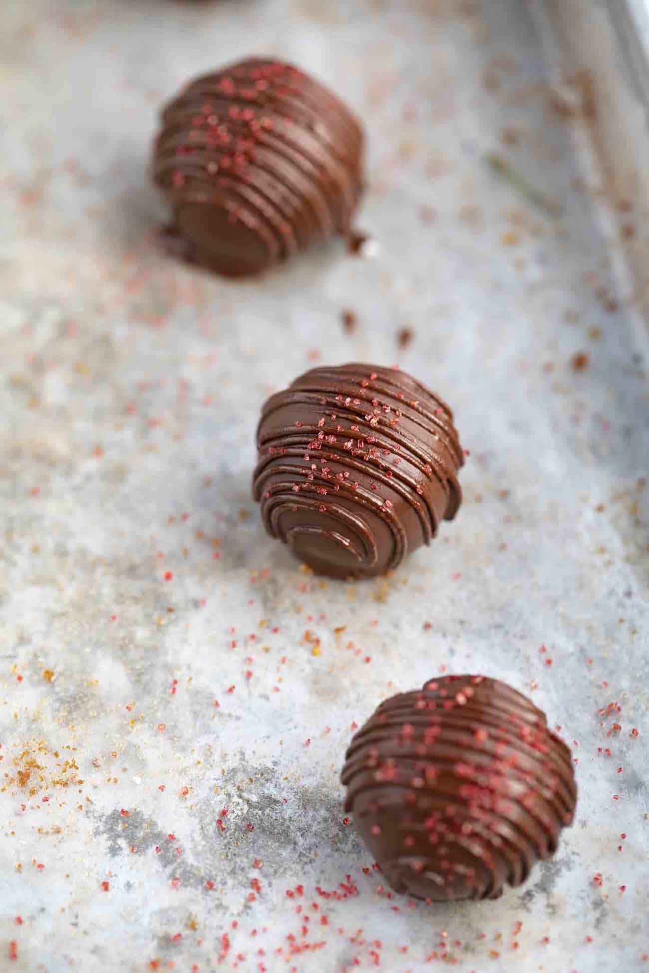 Strawberry Cake Balls Dinner, then Dessert