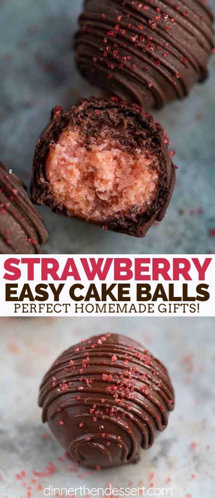 Strawberry Cake Balls Dinner Then Dessert