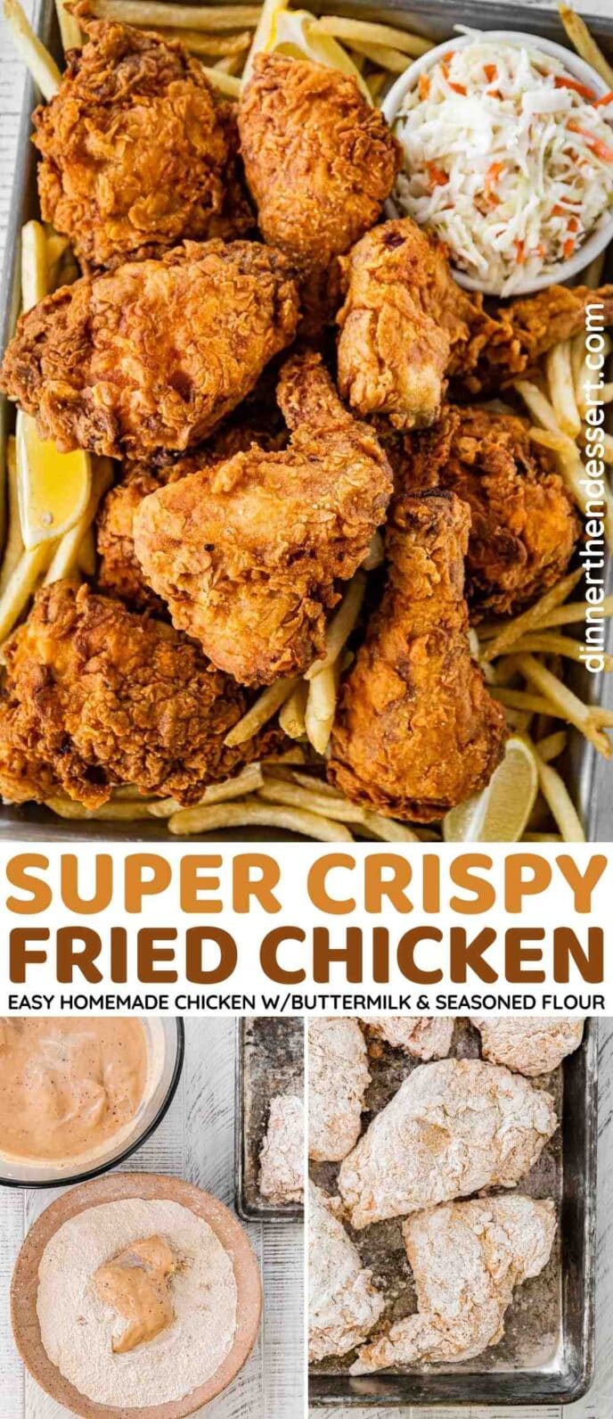 Super Crispy Fried Chicken Collage