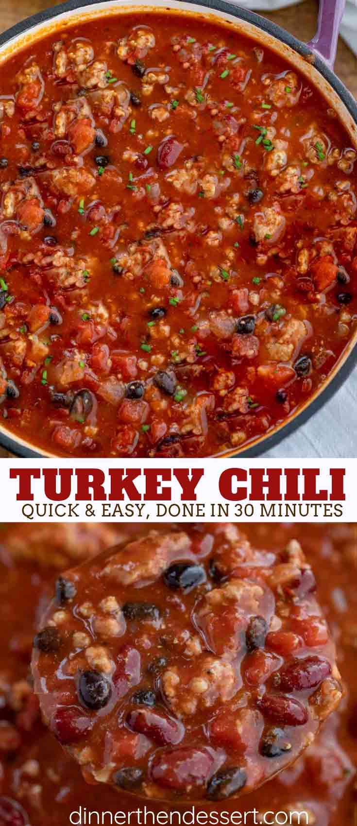 Turkey Chili - Dinner, then Dessert