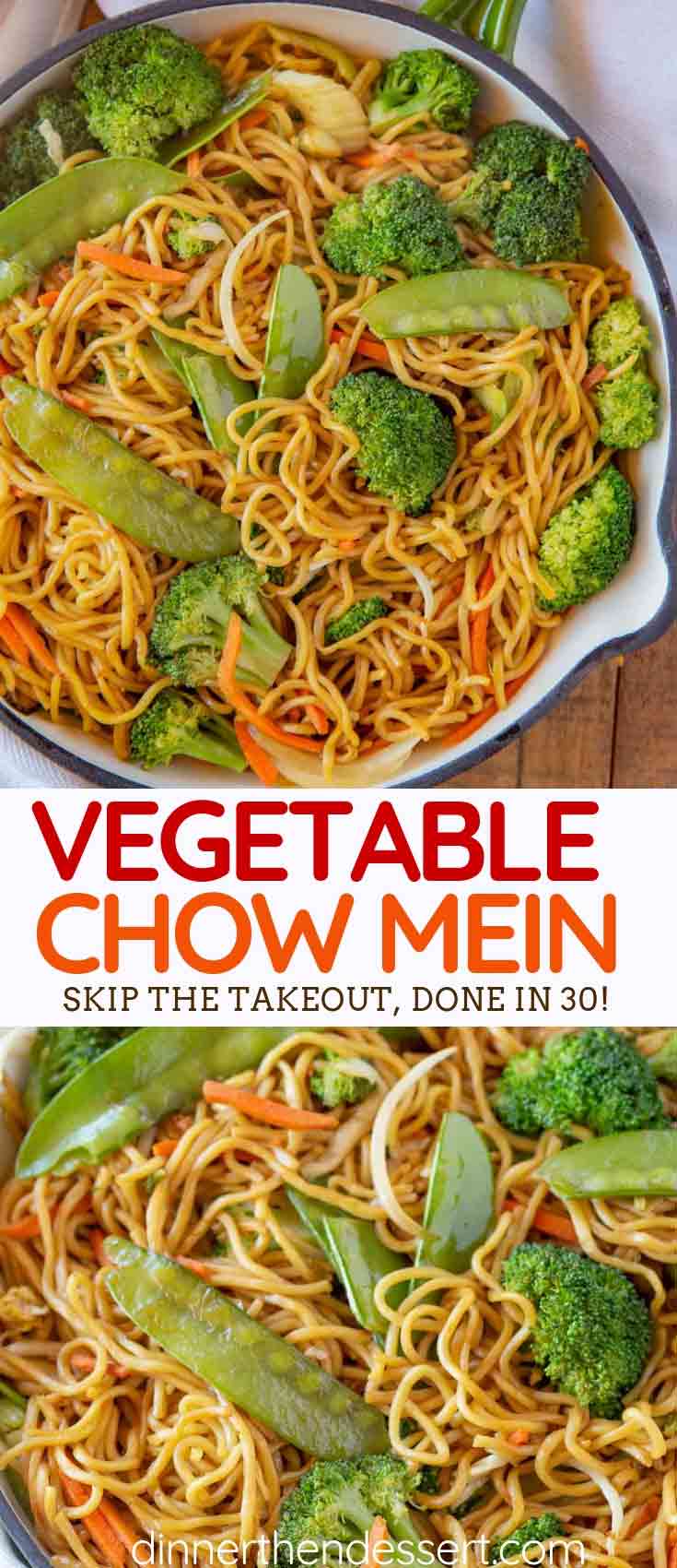 Vegetable Chow Mein - Dinner, then Dessert