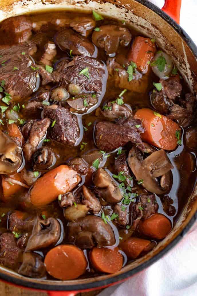 French Beef Bourguignon Stew