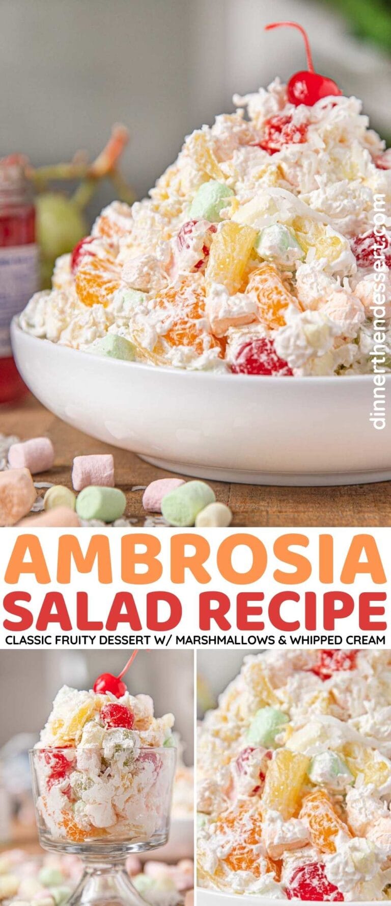 Ambrosia Salad Recipe (Marshmallows and Fruit) [VIDEO] - Dinner, then ...