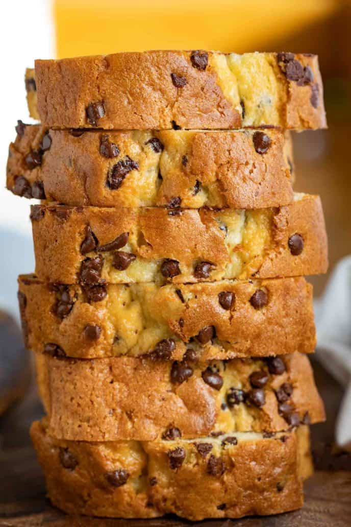 Orange cake with chocolate chips