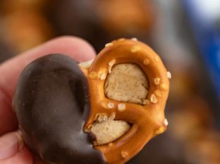 Semi Sweet Chocolate Covered Peanut Butter Mini Pretzels
