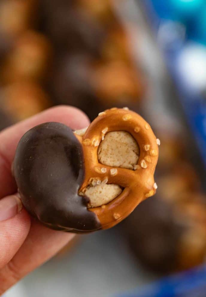 Semi Sweet Chocolate Covered Peanut Butter Mini Pretzels