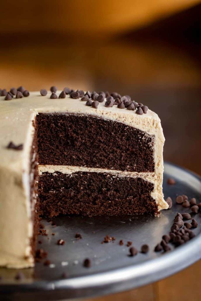 Chocolate Cake with Peanut Butter Frosting