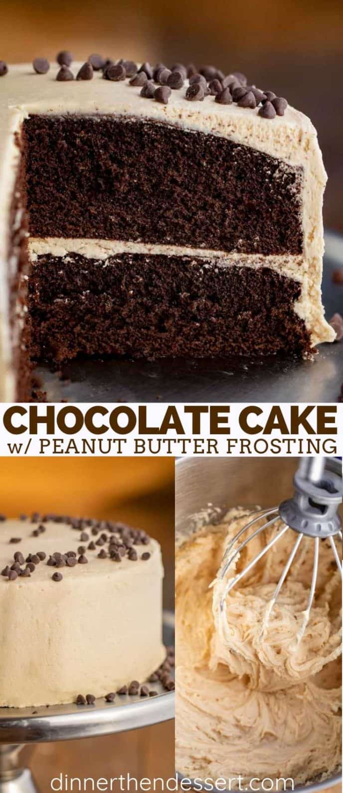Cake with Chocolate and Peanut Butter