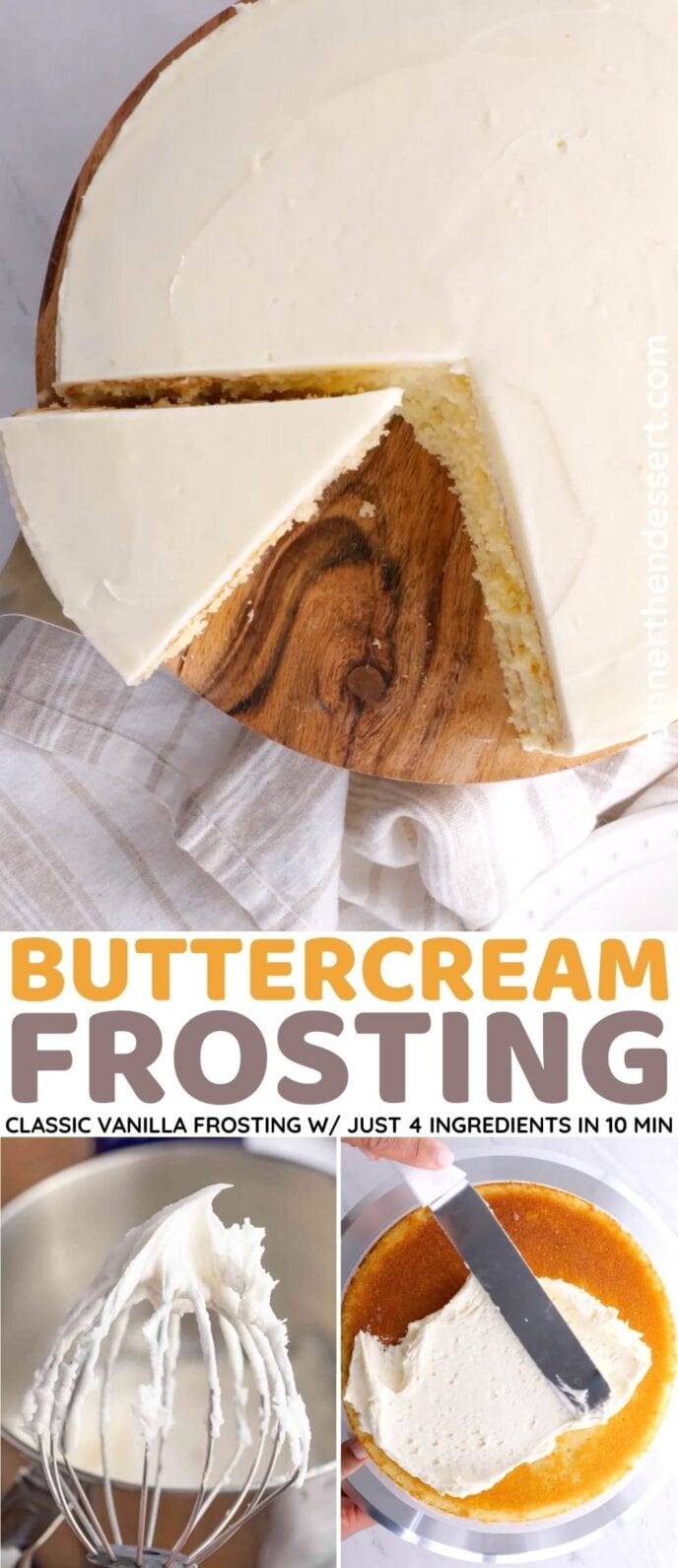 Classic Buttercream Frosting Collage