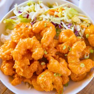 crispy fried shrimp in a bowl