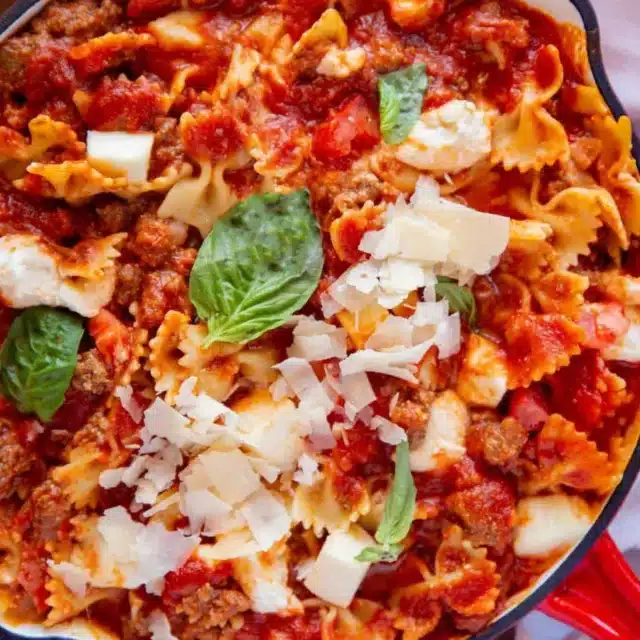 lasagna in skillet