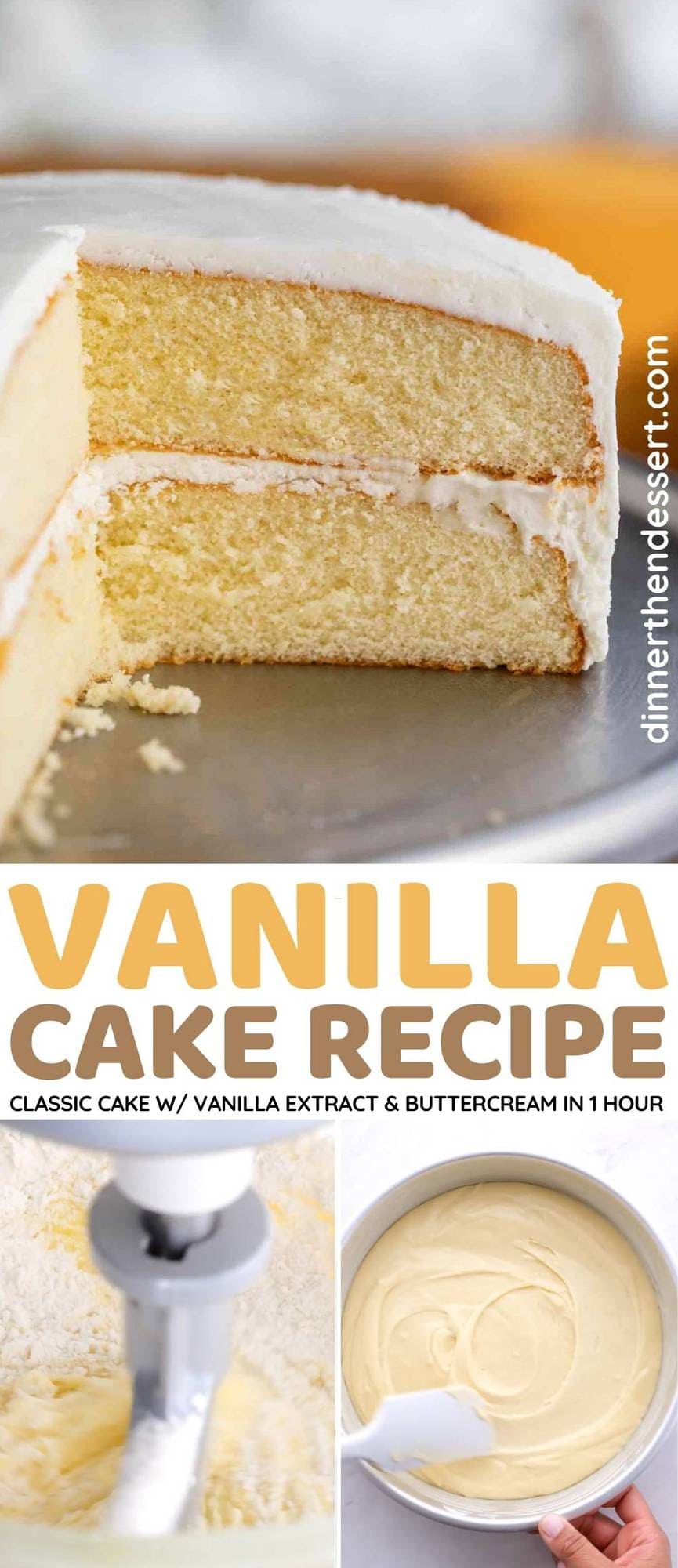 Easy Vanilla Cake Collage
