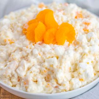 Salad in a white bowl