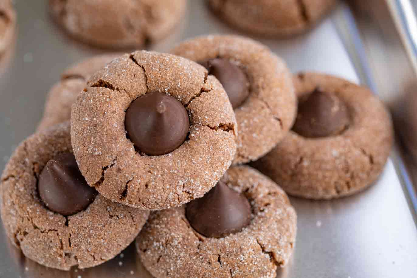 Hershey Kiss Gingerbread Cookies Gingerbread Kiss Cookies Baked By