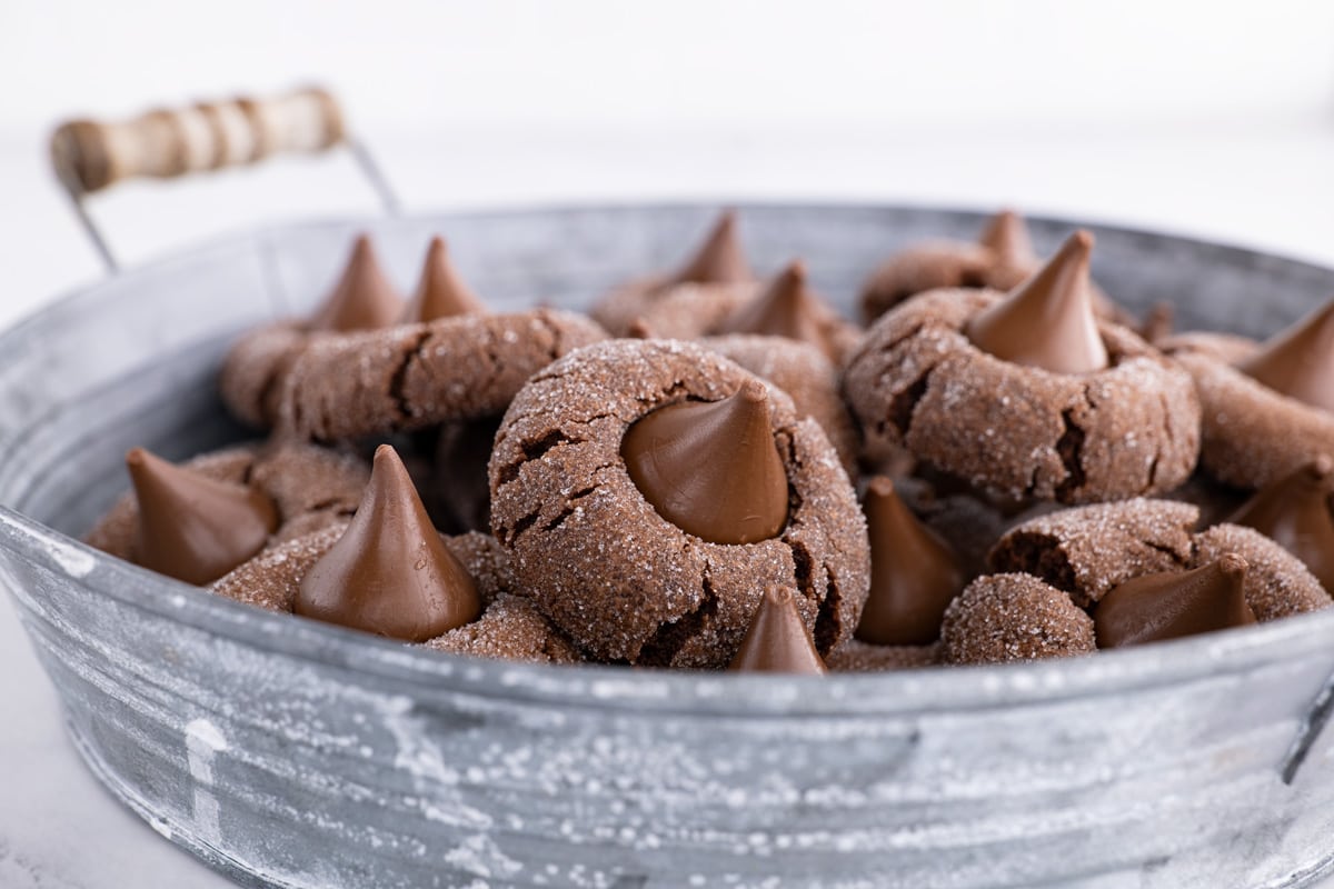 Hershey's Kiss Cookies on serving plate