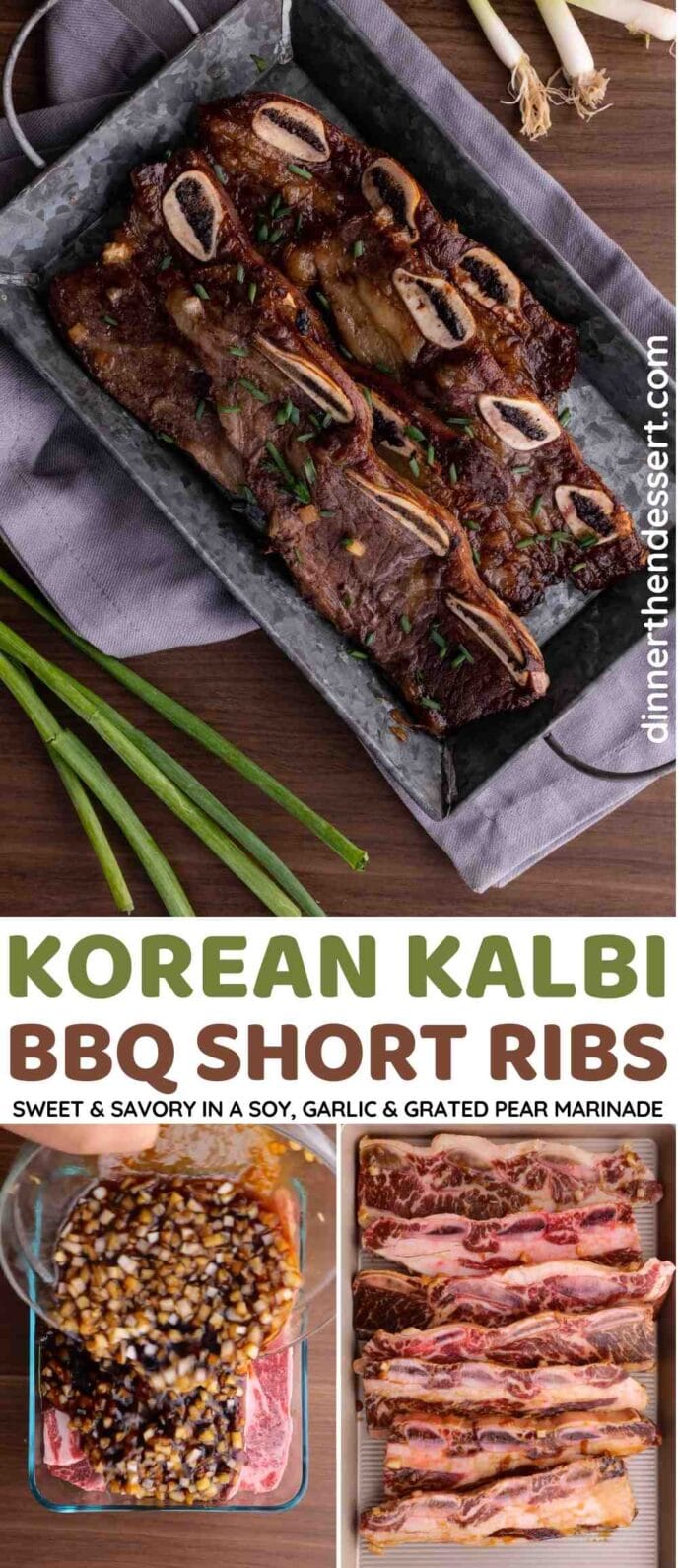 Korean Kalbi BBQ Short Ribs Collage