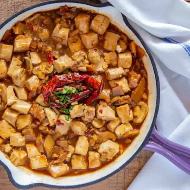 finished dish in skillet