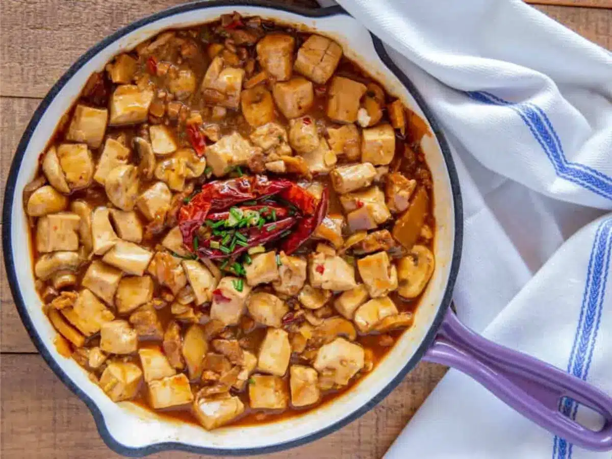 finished dish in skillet 
