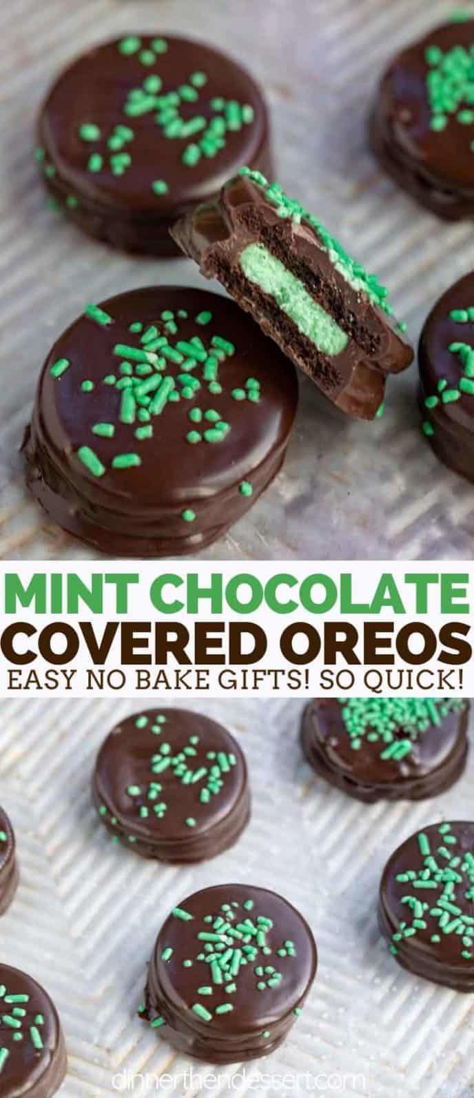 Chocolate Mint Grasshopper Oreos